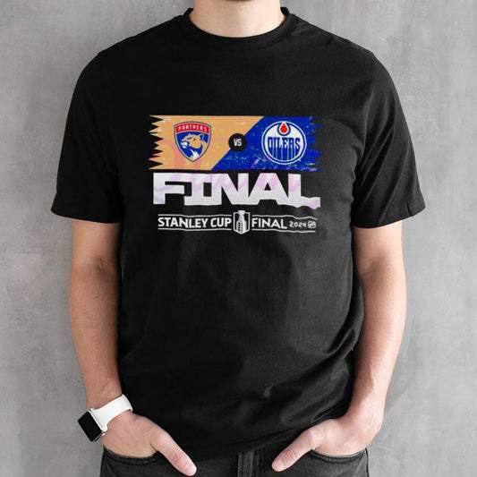 Florida Panthers vs Edmonton Oilers NHL Final 2024 Retro Shirt