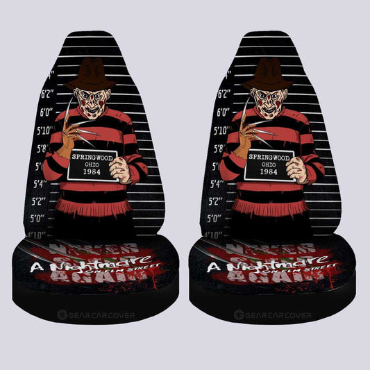 Freddy Krueger Car Seat Covers Custom Horror Characters Car Accessories