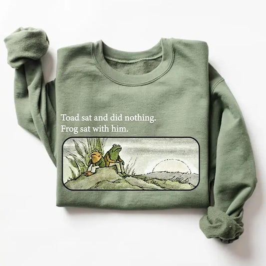 Frog And Toad T-shirt & Sweatshirt, Vintage Classic Book Sweatshirt, Frog And Toad Shirt, Cottagecore Aesthetic Sweatshirt, Book Lover Crewneck Shirt