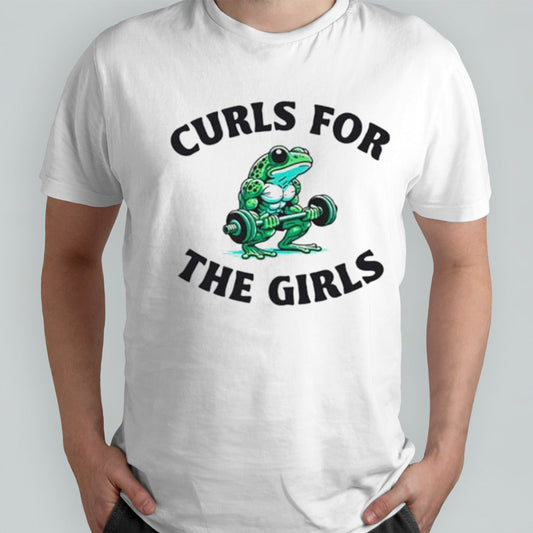 Frog gym curls for the girls shirts
