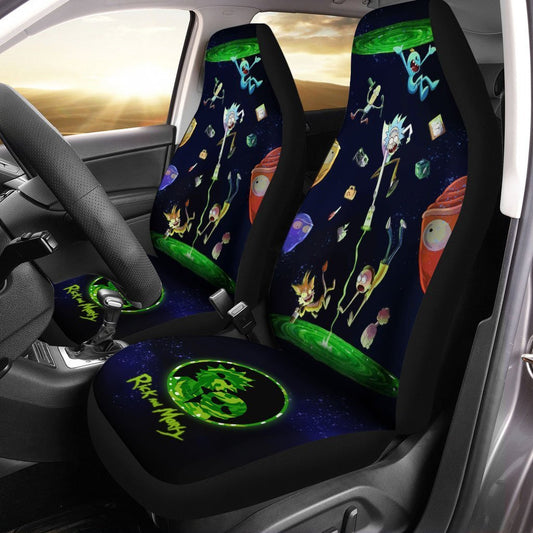 Funny Rick and Morty Car Seat Covers Set Of 2