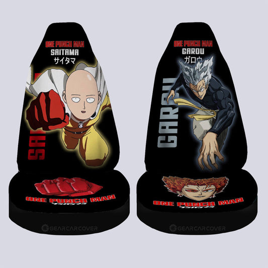 Garou Saitama Car Seat Covers Custom One Punch Man Anime Car Accessories