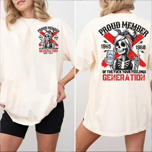 Gen X Shirt Proud Members Of Gen X Bus Shirt, Customize Gen X Shirt Raised On Hose Water And Neglect T-Shirt - Vintage Inspired Funny Saying Sarcasm Quotes Shirt - Fit, Casual