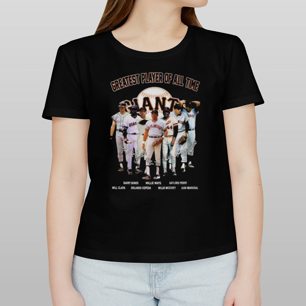 Giants Greatest Players Of All Time Barry Bonds Willie Mays Gaylord Perry 2024 T-shirt