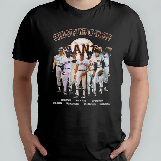 Giants Greatest Players Of All Time Barry Bonds Willie Mays Gaylord Perry 2024 T-shirt