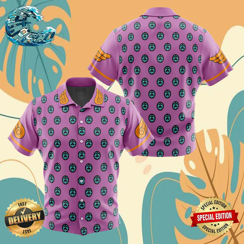 Giorno Giovanna Anime Jojoâ€™s Bizarre Adventure Button Up Anime Ape Hawaiian Shirt