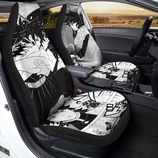 Giyuu Car Seat Covers Custom Kimetsu No Yaiba Manga Car Accessories