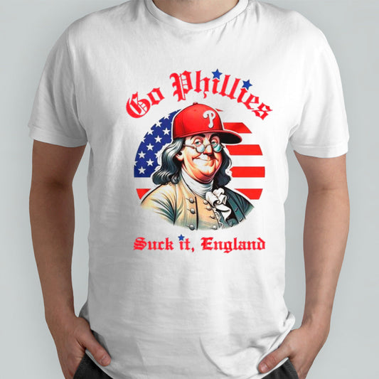 Go Phillies suck it England USA flag vintage shirts