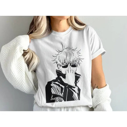 Gojo Satoru Shirt, Jujutsu Kaisen Tshirt, Best Anime Shirts, Gift For Anime Lovers, Gojo Badass Tshirt, Anime Apparel, JJK sweatshirts Menswear Top