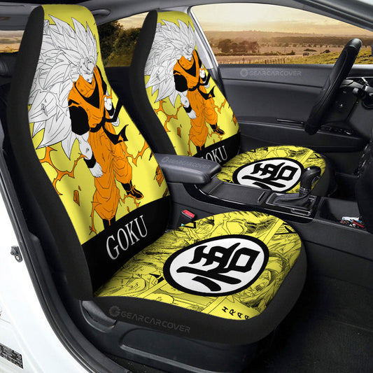 Goku SSJ Car Seat Covers Custom Dragon Ball Anime Manga Color Style