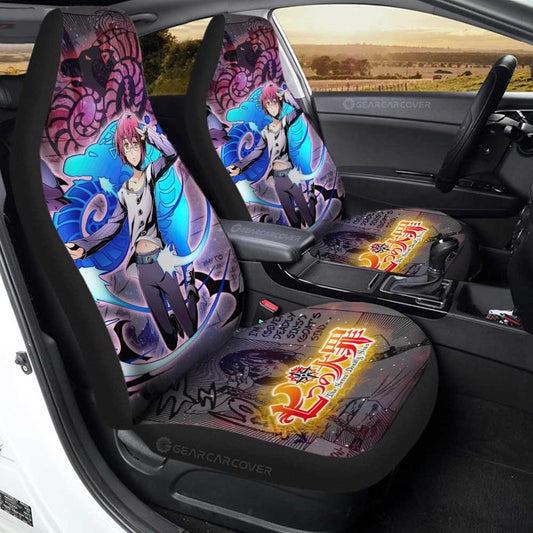 Gowther Car Seat Covers Custom Seven Deadly Sins Anime Galaxy Manga Style