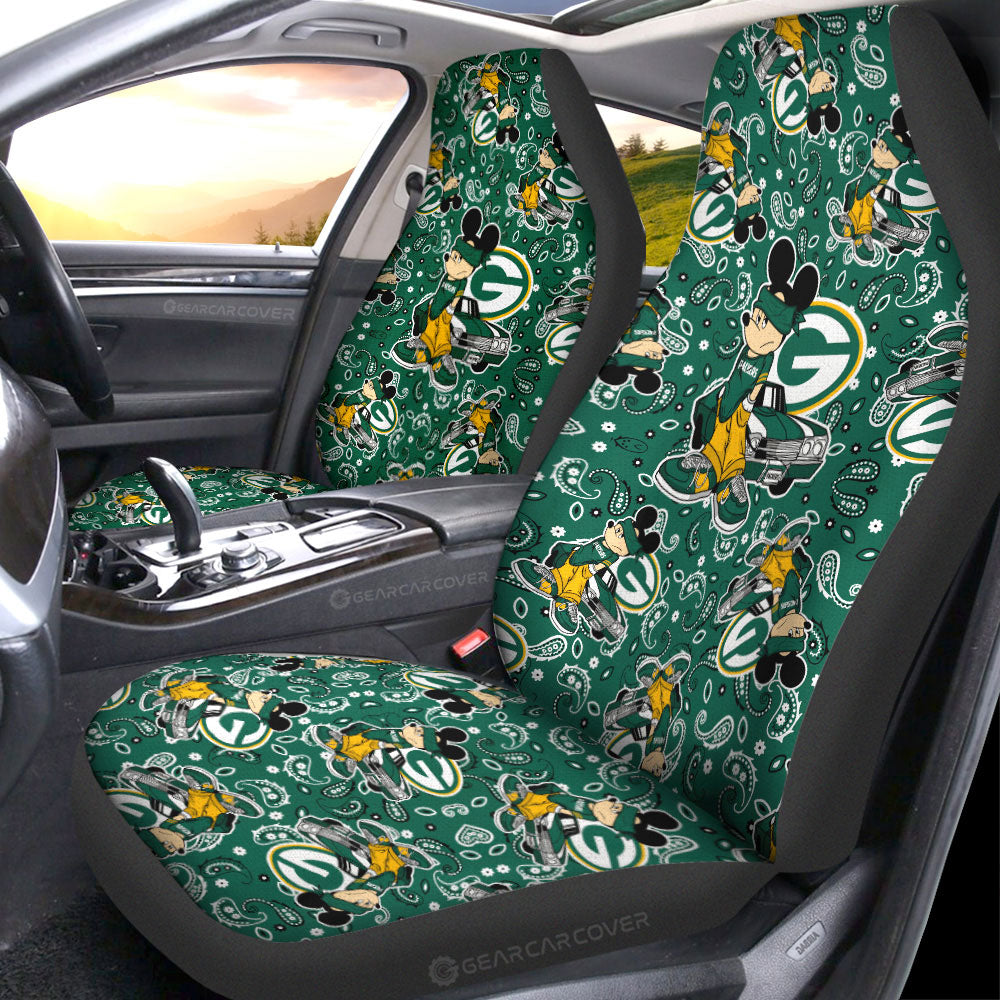 Green Bay Packers Car Seat Covers Cartoon Theme Collection
