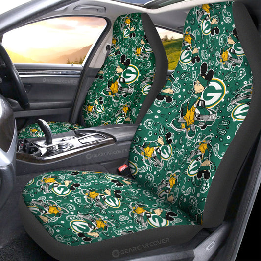 Green Bay Packers Car Seat Covers Cartoon Theme Collection