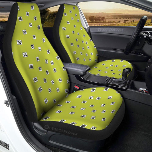 Gyomei Himejima Uniform Car Seat Covers Custom Demon Slayer Anime Car Accessories