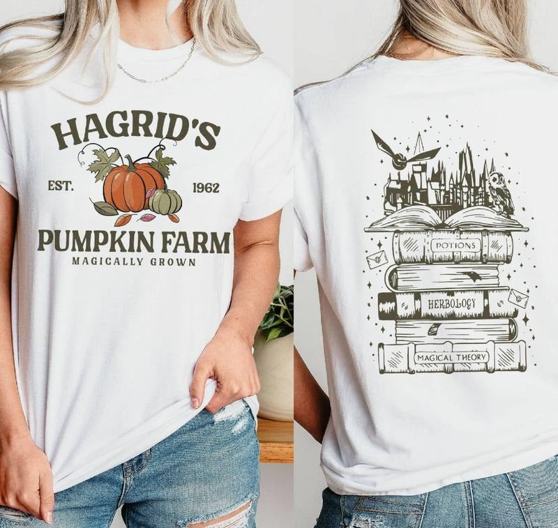 Hagrid's Pumpkin Farm T-Shirt, Magically Grown Shirt, Est 1962 Shirt, Halloween Shirt, Retro Hagrid's Pumpkin Farm Autumn T-Shirt