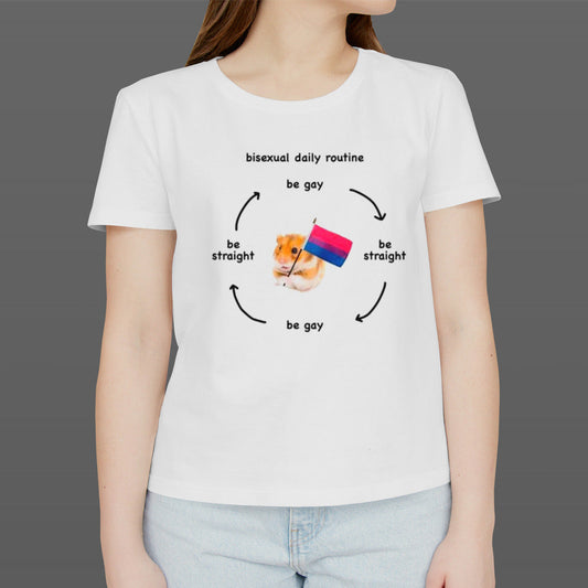 Hamster bisexual daily routine pride flag shirt