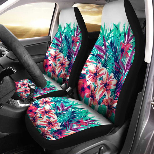 Hawaii Car Seat Covers Custom Tropical Floral Car Accessories