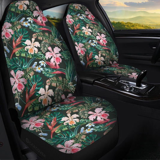 Hawaiian Car Seat Covers Custom Hibiscus Plumeria Flower Car Accessories