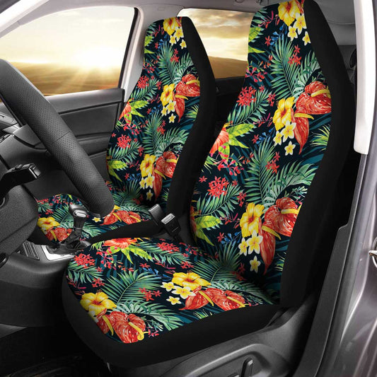 Hawaiian Car Seat Covers Custom Plumeria Hibiscus Car Accessories
