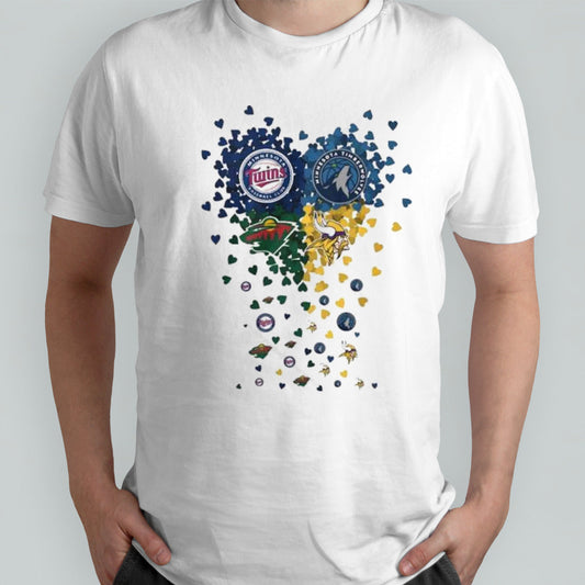 Heart Minnesota Sports Teams Logo Shirt
