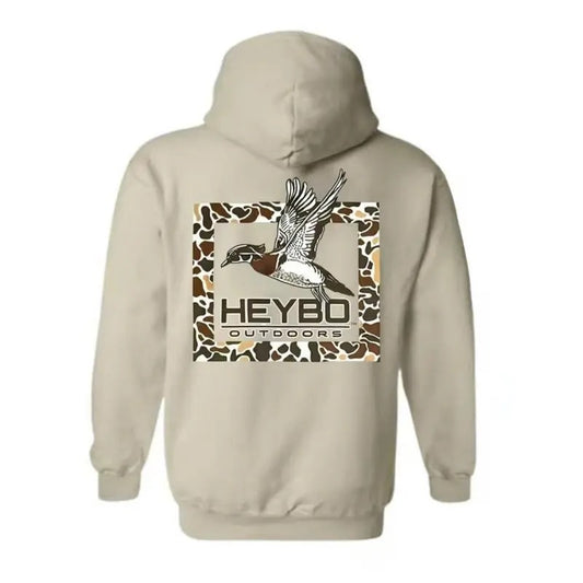 Heybo Outdoors Phesant Ducks Hoodie,  Classic Graphic Quote Sweatshirt, Unisex Hoodie Gift for Outdoor Enthusiasts Casual Hoodie, Trendy Hoodie Tops Menswear