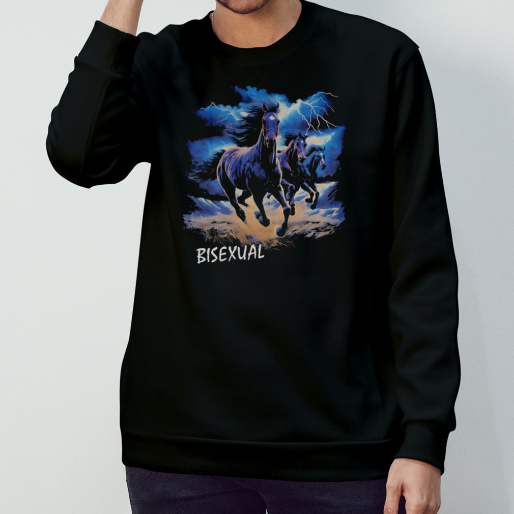 Horses running in thunderstorm vintage shirt