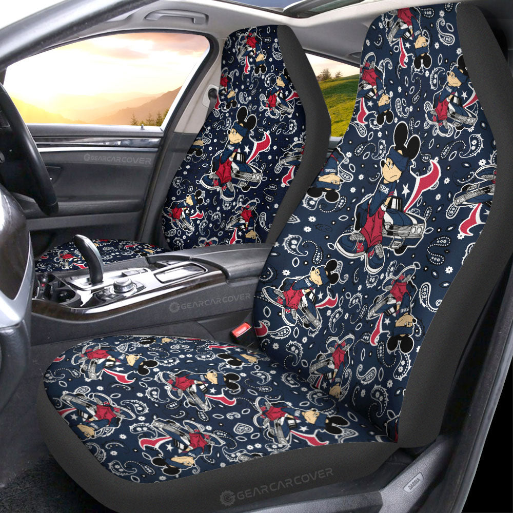 Houston Texans Car Seat Covers Cartoon Theme Collection