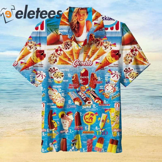 Ice-Cream Blouses For Men 3D Printed Menâ€™s Tropical Shirt