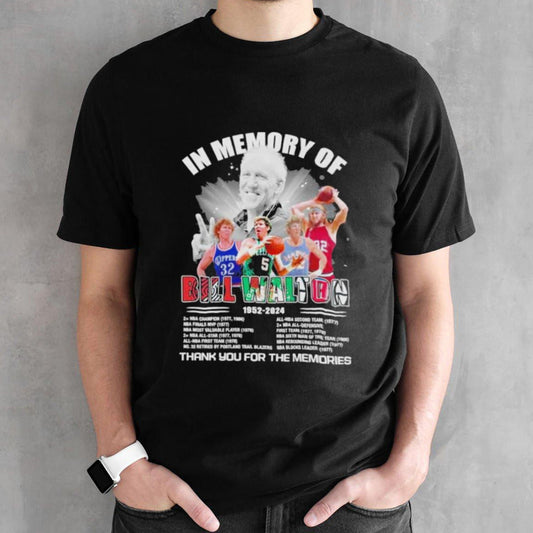 In Memory Of Bill Walton 1952 2024 Thank You For The Memories shirt