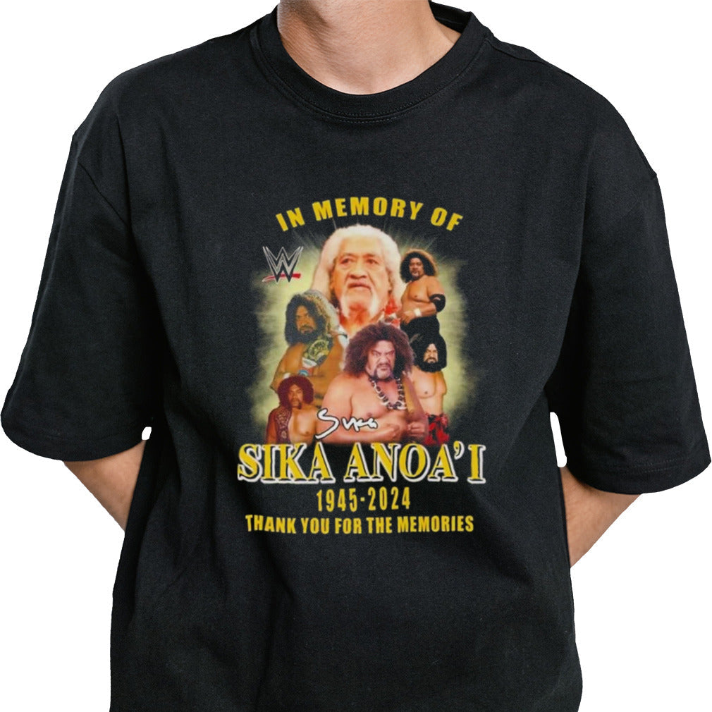 In Memory Of Sika Anoaâ€™i June 1945-2024 Thank You For The Memories Signature T-shirt