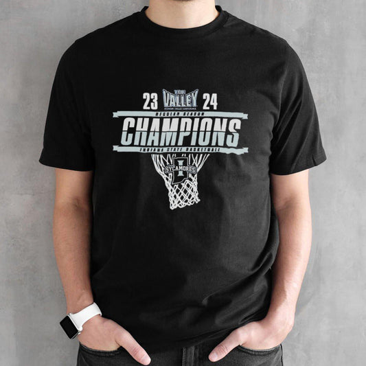 Indiana State 2023 2024 MVC Mensâ€™s Basketball Regular Season Champions Shirts