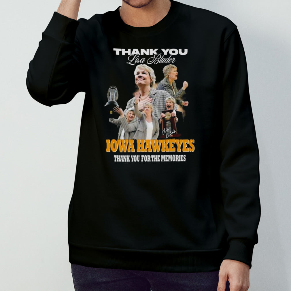 Iowa Hawkeyes Thank You Lisa Bluder Thank You For The Memories Signature Shirt