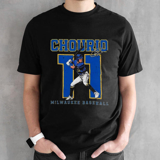 Jackson Chourio s#11 Milwaukee Brewers Baseball Signature Shirts