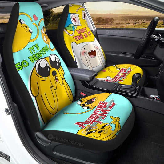 Jake And Finn Adventure Time Car Seat Covers Custom Cartoon Car Accessories