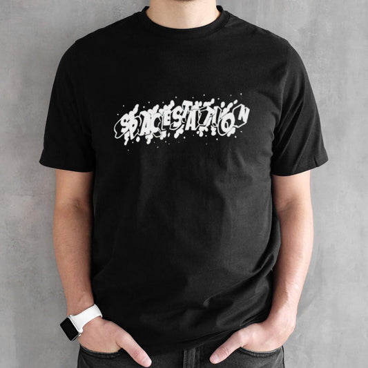 Jake wearing spacestation ssg way out there shirts