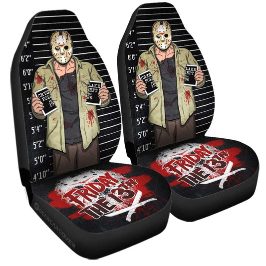 Jason Voorhees Car Seat Covers Custom Horror Characters In The Friday the 13th series Car Accessories