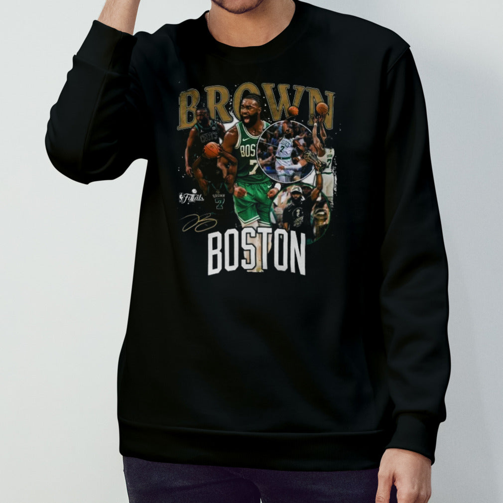 Jaylen Brown Black Boston Celtics 2024 NBA Finals Champions Crossroads T-Shirt