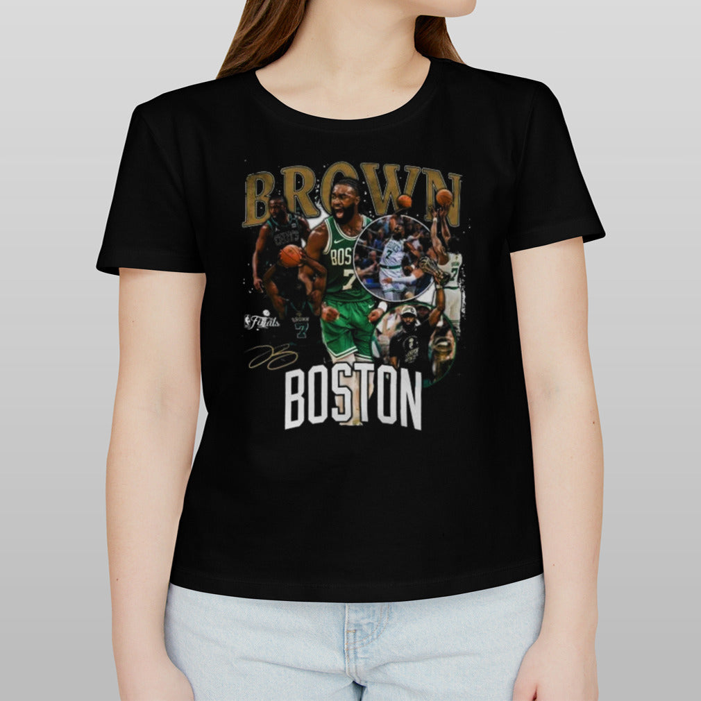 Jaylen Brown Black Boston Celtics 2024 NBA Finals Champions Crossroads T-Shirt