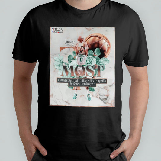 Jayson Tatum Boston Celtics The Most Scored NBA Playoff 2024 T-Shirt