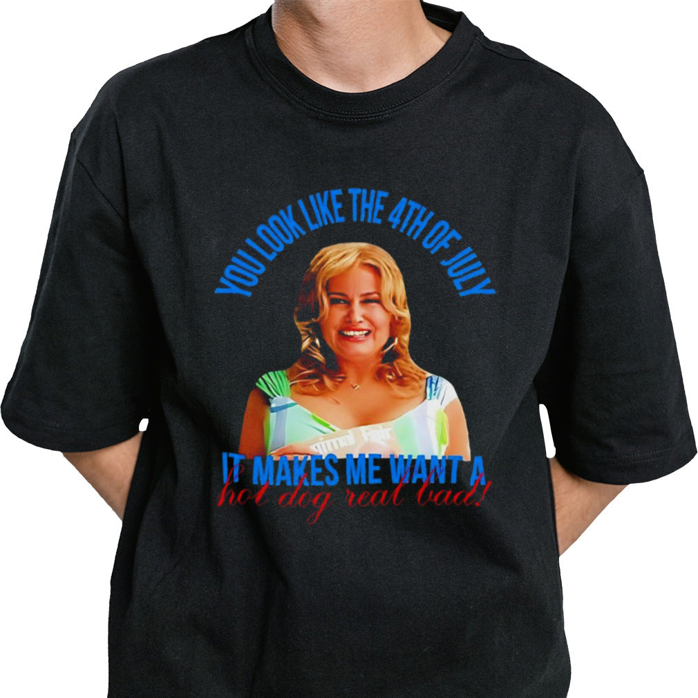 Jennifer Coolidge you look like the 4th of july shirt