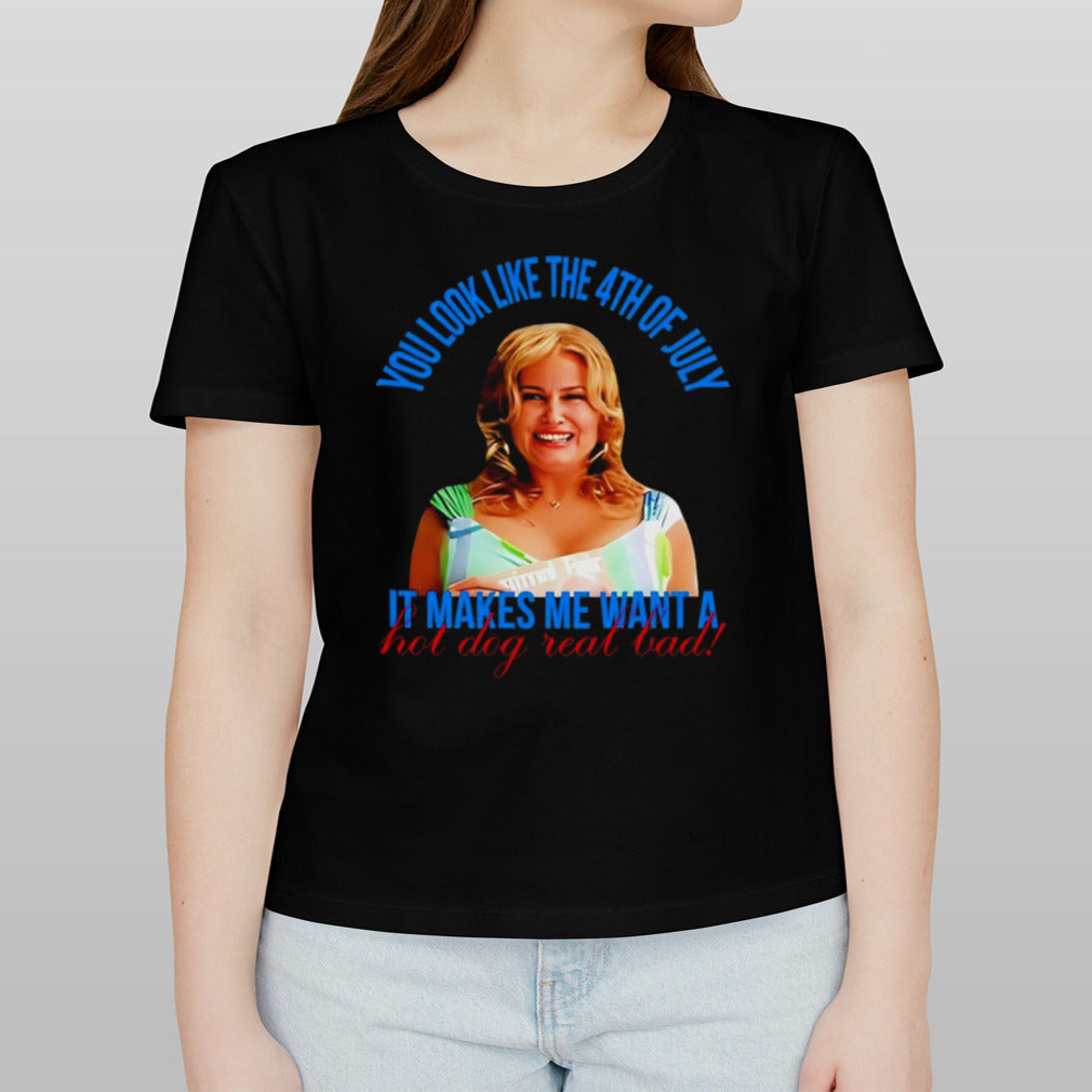 Jennifer Coolidge you look like the 4th of july shirt