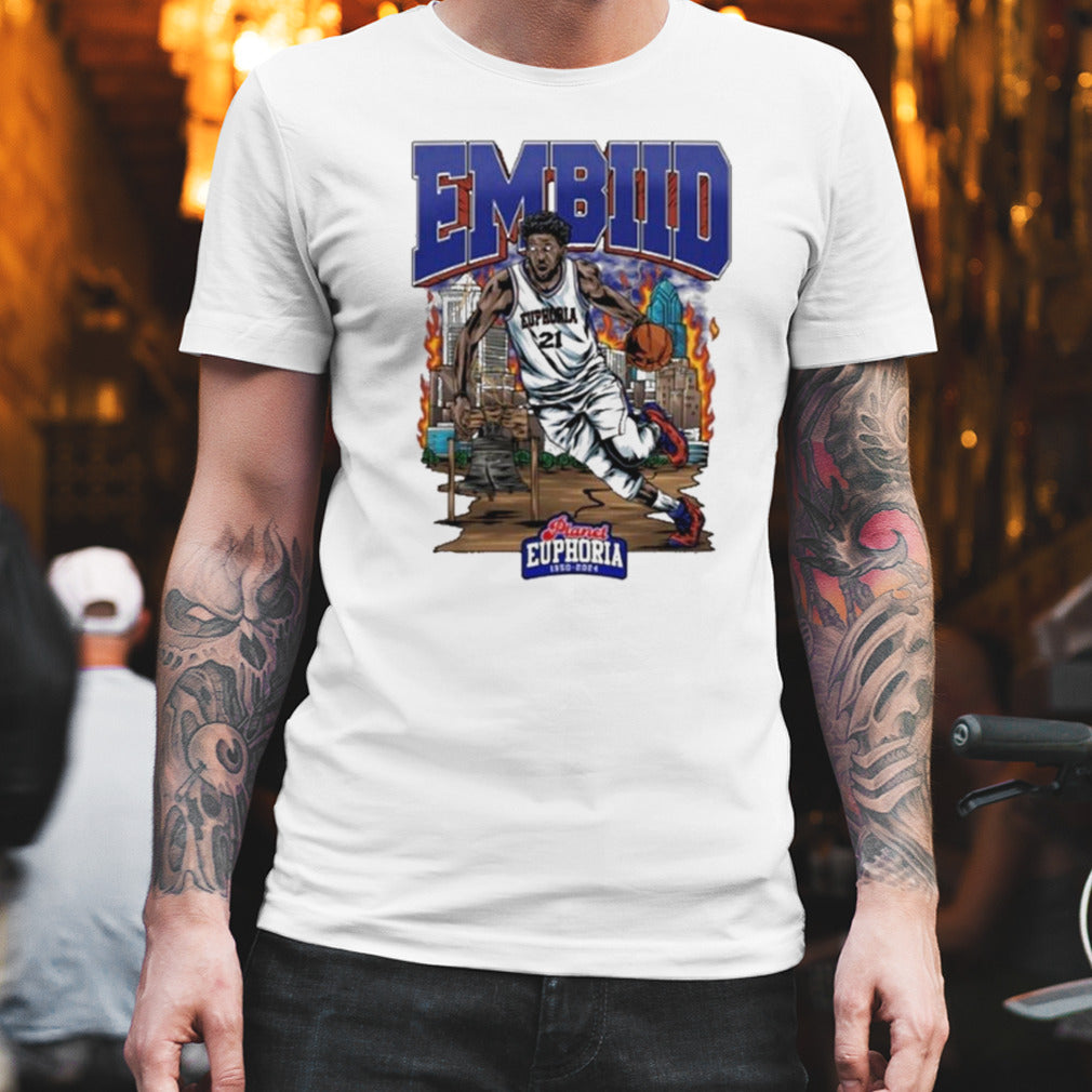 Joel Embiid Philadelphia 76ers Fire 2024 Shirt