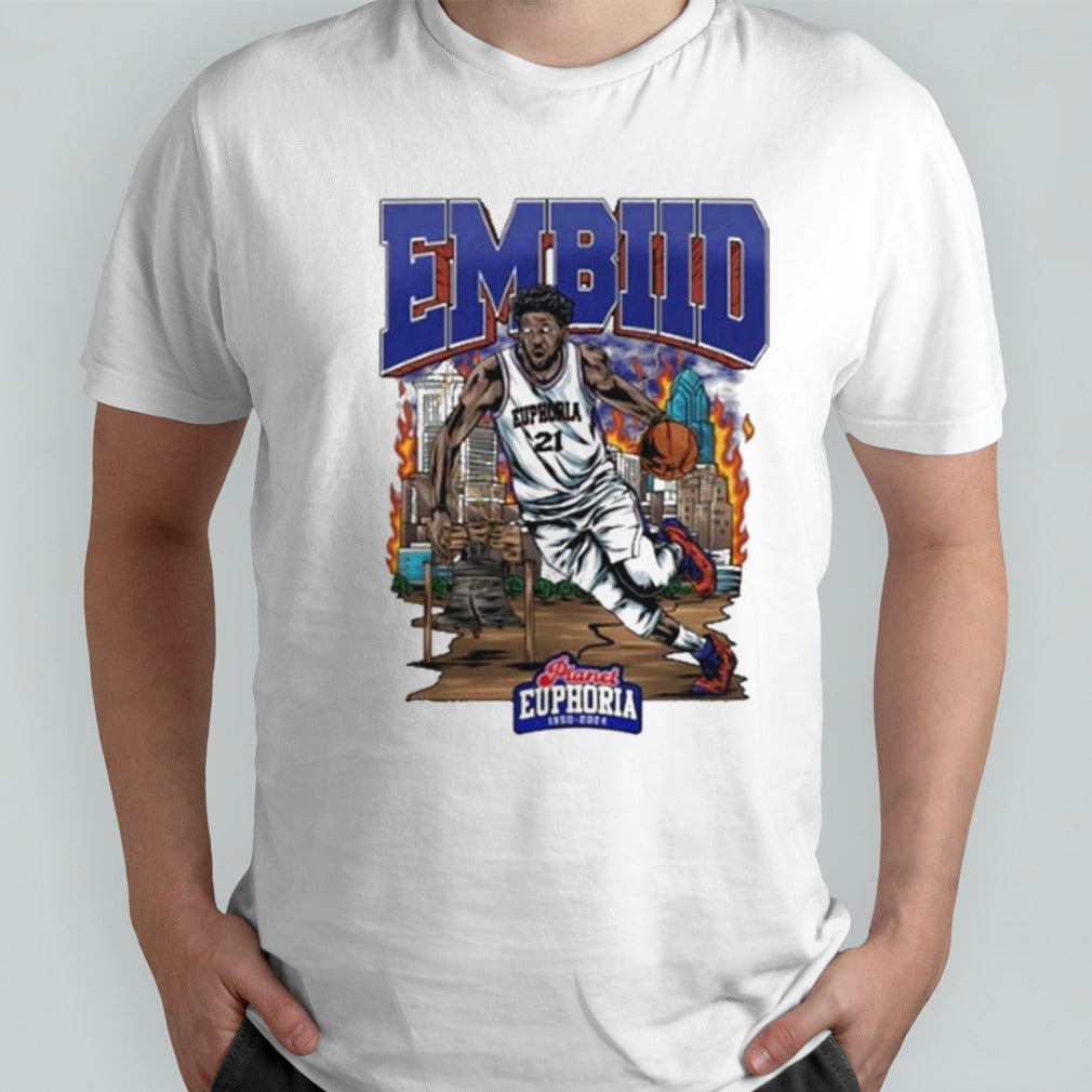 Joel Embiid Philadelphia 76ers Fire 2024 Shirt