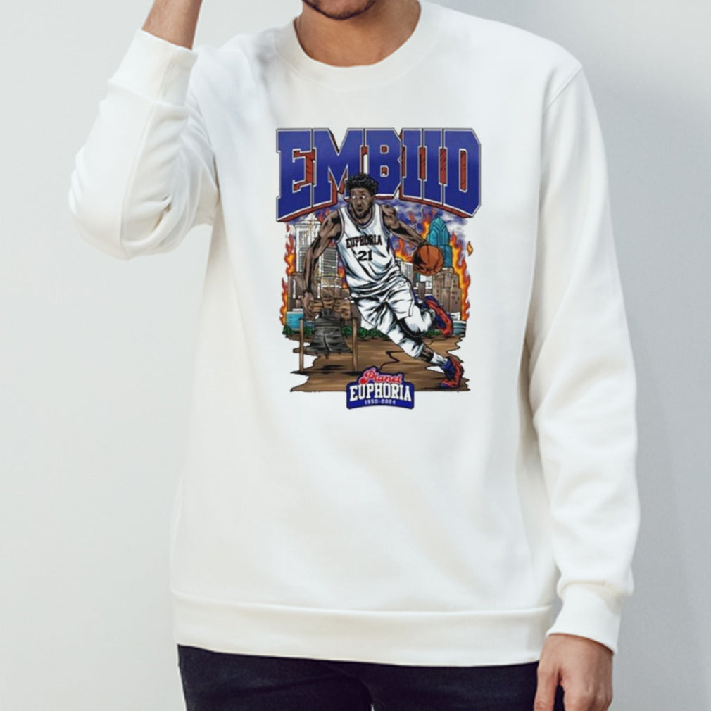 Joel Embiid Philadelphia 76ers Fire 2024 Shirt