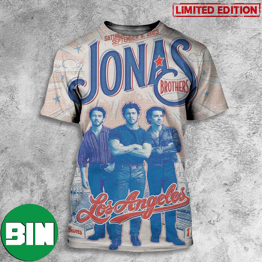Jonas Brothers Saturday September 9 2023 5 Albums In 1 Night Los Angeles 3D T-Shirts