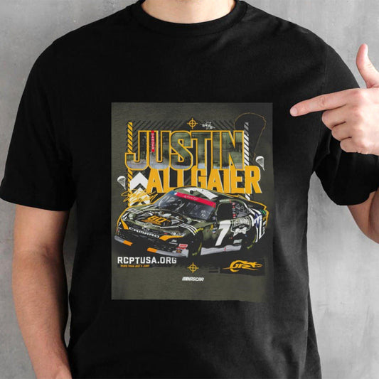 Justin Allgaier JR Motorsports Official Team Apparel RCPT Salutes Car shirt