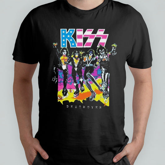 KISS Destroyer Flocked Blacklight Limited Edition Shirt