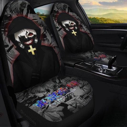 Kaneki Ken Car Seat Covers Custom Anime Tokyo Ghoul Car Interior Accessories