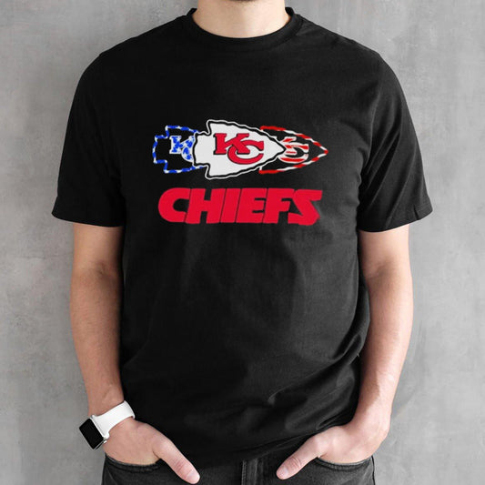 Kansas City Chiefs American Flag Celebrating 4th Of July T-Shirt