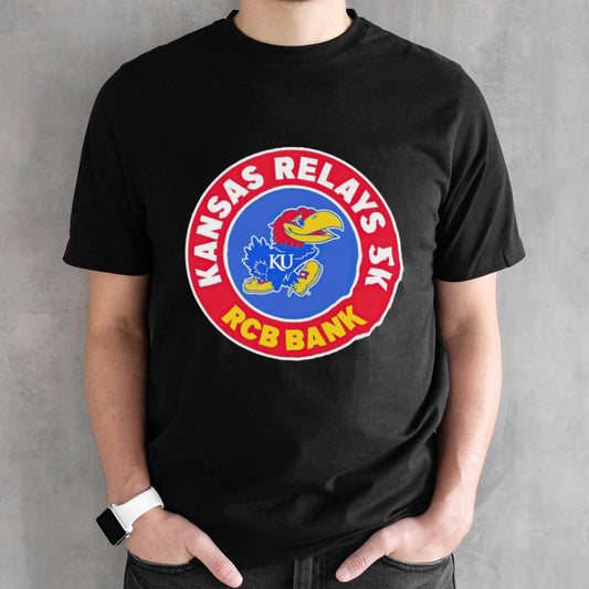 Kansas Jayhawks Kansas Relays 5k RCB bank shirts